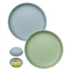 Qyeejong Classic Toddler Plates with Suction 2 Pcs, BPA Free