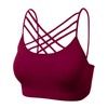 brasier deportivo para mujer con tirantes cruzados, bandeau sin aros,