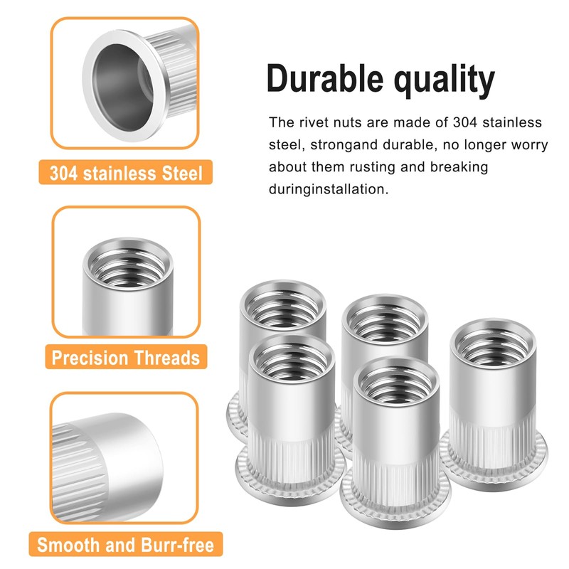 Rivet Nuts M6 & M8 Thread Rivets Blind Rivet Nuts