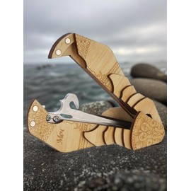 Shamanicshop Jew's Harp by D.Glazyrin/Sword (in wooden case) - Professional mouth musical instrument (jaw harp) Beautiful sound Excellent quality Original Russian maultrommel (jaw harp, dan moi).