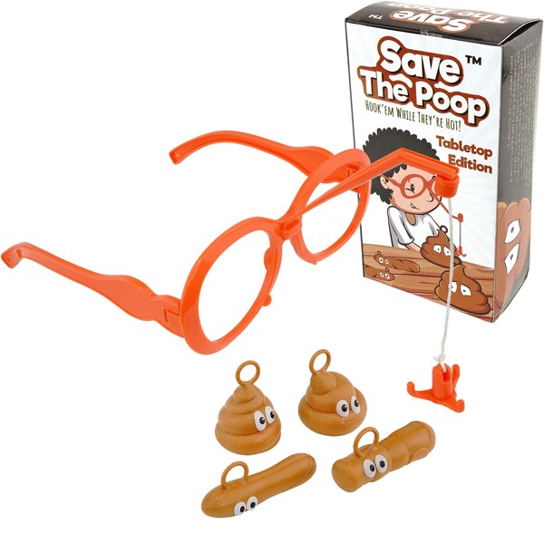 Fairly Odd Novelties Save The Poop! Get The Hilarious Poop Game Perfect White Elephant Gag Gift for Poop Emoji Lovers - Poop Games and Toys, Brown, (FON-10304)