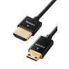Elecom DGW-HD14SSM20BK Mini HDMI Cable, 6.6 ft (2 m), Supports