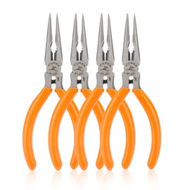 Rongon 4Pack-Spring Loaded Thin Needle Nose 5" Pliers Small Pliers Set Jewelry Pliers Craftsman Tool for Jewelry Making and DIY (4Pcs)