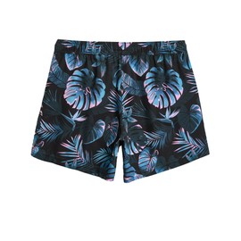 Mens Swim Trunks with Compression Liner 5" Stretch Beach Shorts Quick Dry Bathing Suit Board Shorts Zipper Pockets Black-Pink Medium