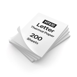 iDPRT Thermal Paper, 8.5 x 11 Inch 200 Sheets, US Letter Compatible with iDPRT/HPRT/PRT MT610 Portable Thermal Printer and Other Thermal Document Printers