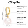 Pearl Earrings for Women 14K Gold Plated Hypoallergenic Pearl Earrings