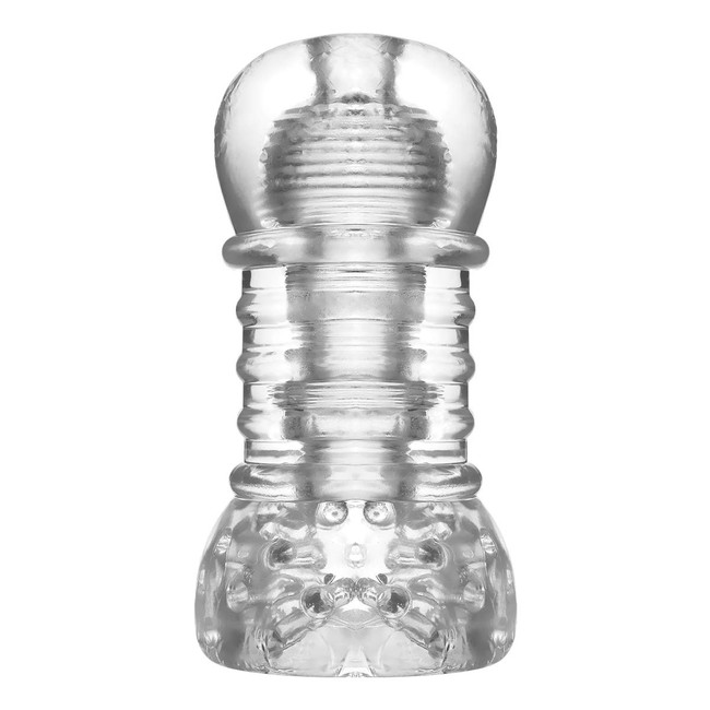 Clear Male Masturbator Cup - Men's Sex Toy for Penis Stimulation Masturbation and Training, Transparent Cock Stroker, Stage 5