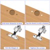 100 Pack Plastic Hinge Dowel Inserts with Screws, Plastic Dowel