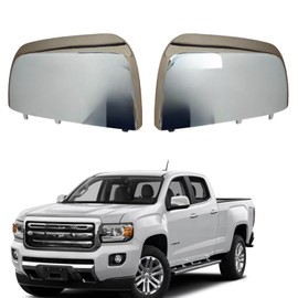 ABAGAEL Mirror Cover Caps Pair Compatible with 2015-2021 GMC Canyon, 2015-2021 Chevy Colorado (Chrome)