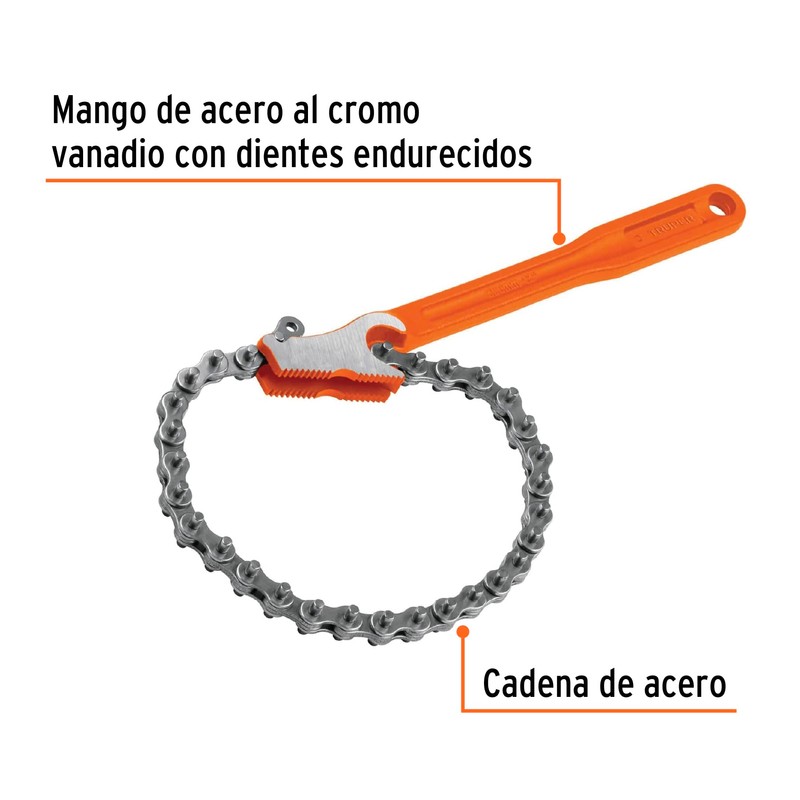 Truper LLC-801, Llave universal con cadena, 280 mm