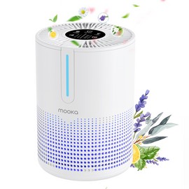MOOKA Home HEPA Air Purifier True HEPA H13 3-Stage Filter System 360° AIR INTAKE