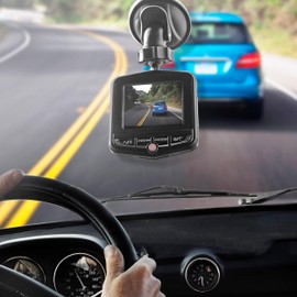 Dynamode Dash Cam 1080P FHD Camera DVR Car Driving Recorder 2.4 Inch LCD Screen 120° Wide Angle, G-Sensor, WDR, Loop Recording, Motion Detection, Night Vision Support TF Memory Card, Up To 32GB