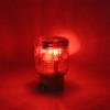 Aolyty Solar Strobe Warning Light 360 Degree Single Column Super