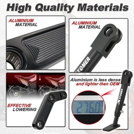 Xitomer Fit for FZ-07/MT-07 2014-2024 Adjustable Kickstand & Lowering Link Fit for XSR700 2016-2024, Fit for Tracer 700 2016-2020 /TRACER 7 2021-2024 Adjustable Side Stand Suspension Link