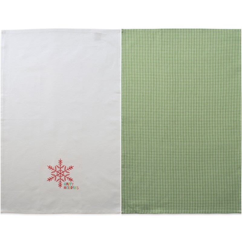 DII Christmas Tea Towels Decorative Kitchen Dish Towel Set, 18x28,