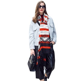 DANA XU Luxury 100% Pure Wool Oversized Extra Large Warm Floral Cashmere Pashmina Scarf Shawl And Wrap For Women Blanket Cape