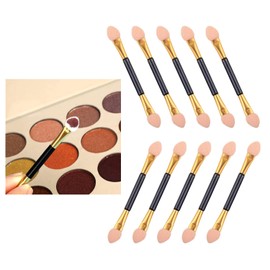 EKIND 10PCS Double Ended Eyeshadow Applicator Sponge Tip Eye Makeup Brushes for Women Reusable Cosmetic Beauty Tool for Beginners Travel Daily Use