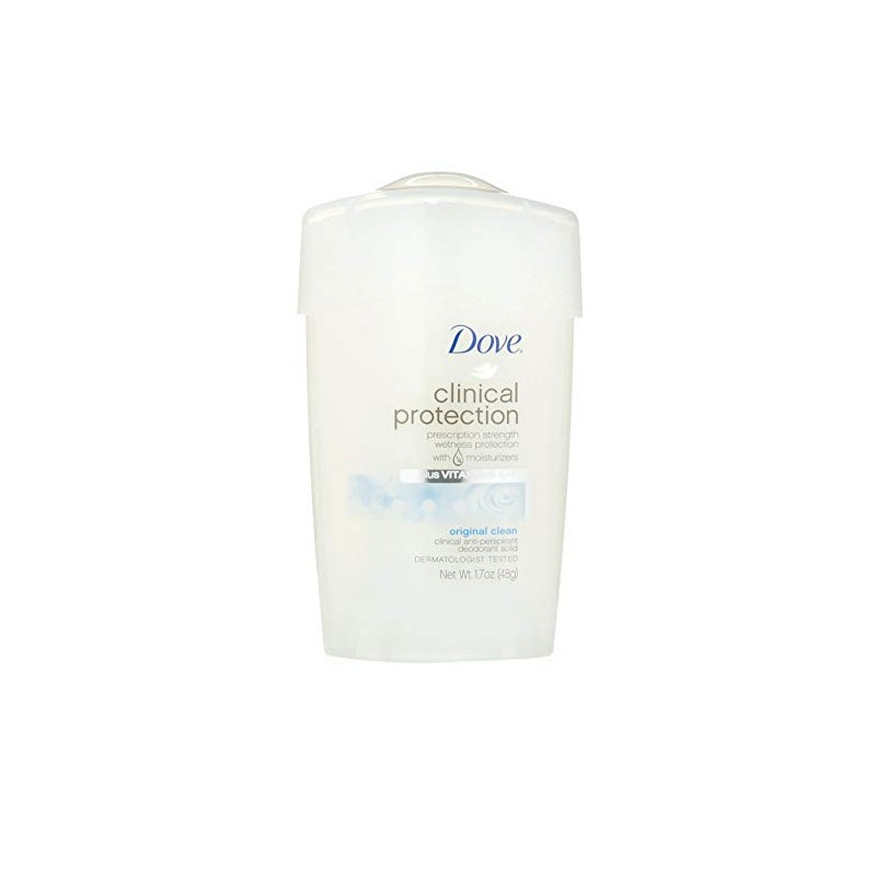 Dove Clinical Protection Antiperspirant, Original Clean 1.7 oz (2 Pack)