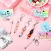 Sasylvia 50 Sets Beadable Keychain Kits Beaded Keychain Bars Resealable