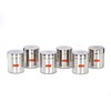 Sumeet Stainless Steel Small Canisters/Jars/Ubha Dabba/Storage Containers set of 6Pcs,