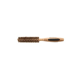 Bass Brushes | P Series | Straighten & Curl Round Hair Brush | Deluxe Length Styling Head | Natural Bristle | Pure Bamboo Handle | Extra Small Barrel | Model P101
