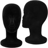 Foraineam 2 Pack Black Styrofoam Mannequin Head, 12 Inch Female