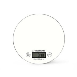 Xlyne EKS003 W Glass Digital Kitchen Scale, White, 20 x 20 x 2.6 cm
