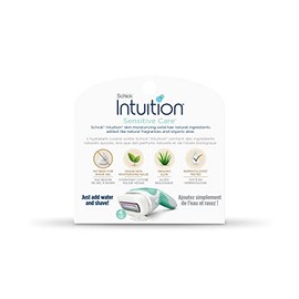 Recargas para maquinilla de afeitar Schick Intuition Sensitive Skin para mujeres con vitamina E y aloe, paquete de 1 (contenido de 3)