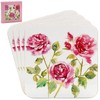 Rose Garden Set of 4 Coasters - Pink Watercolour Roses - Statement Kitchenware for the Home