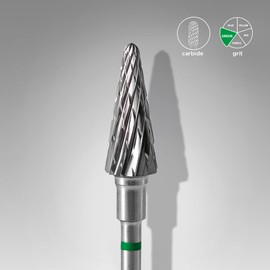 Staleks Drill Bit Cone Green Coarse Nail Manicure Carbide Frustum Acrylic Gel Polygel Nails Shellac Remover 6/14mm