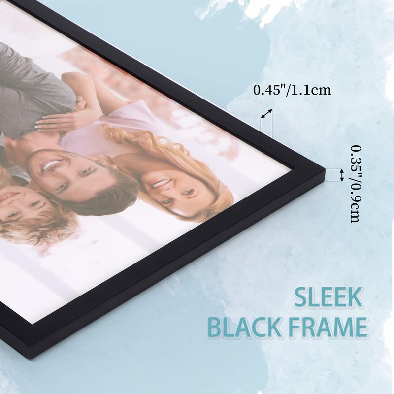 WIFTREY Black 8x10 Picture Frame Set of 18, Multi Photo