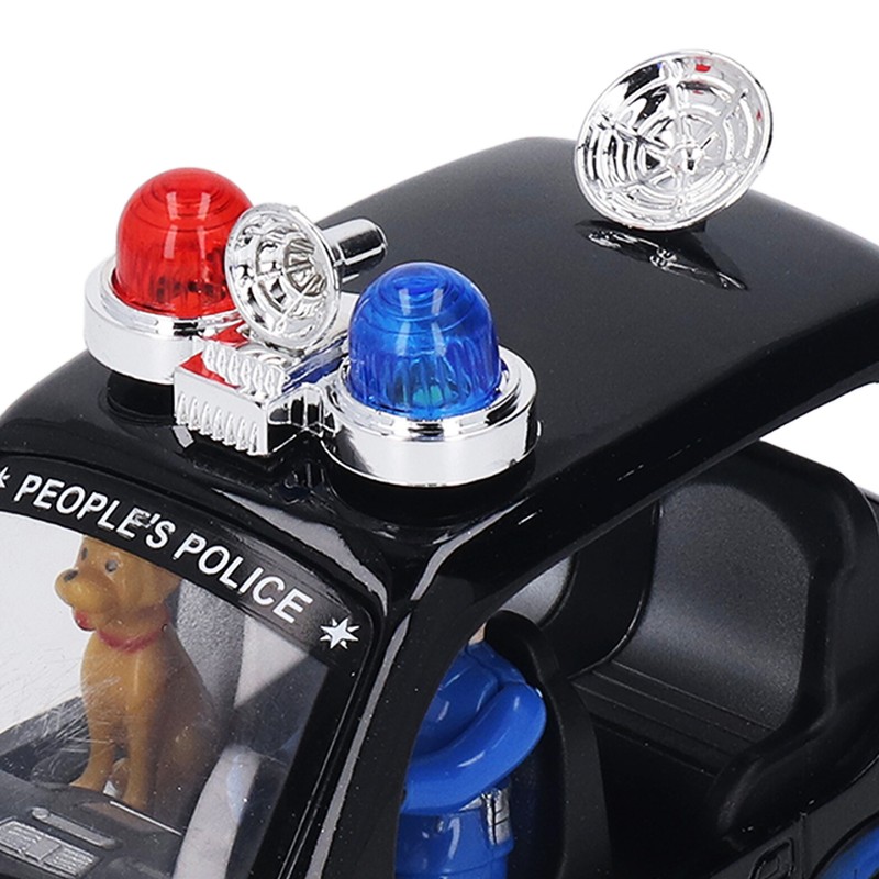 Policeman Car Toy Strong Alloy Detailed Texture Lights Sound Effect