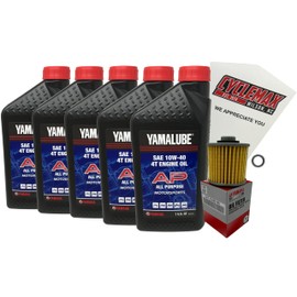Cyclemax Standard Yamalube Oil Change Kit compatible with 1999-2009 Yamaha V-STAR 1100 CLASSIC
