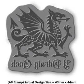 'Welsh Dragon' Rubber Stamp - Unmounted Design for Crafting & Scrapbooking, A8 (RS00056856)