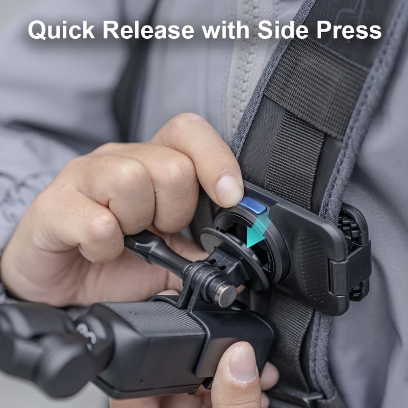 SUREWO Osmo Pocket 3 Magnetic Quick Release Backpack Clip Mount,