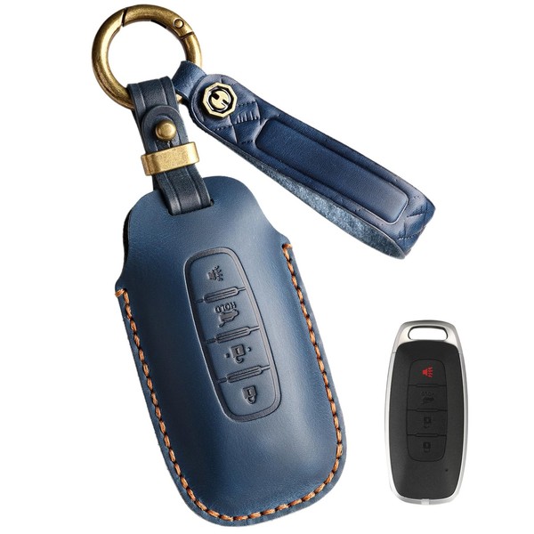 YONUFI Key Fob Cover for Nissan Leather Key Case Keychain