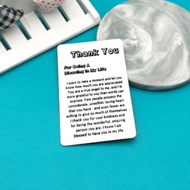 Thank You Gifts for Teacher Nurse Coworker Thank You for Being A Blessing In My Life Wallet Card Insert for Friends Family Thanksgiving Christmas Birthday Gifts Thank You Gifts for Coach Mentor