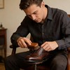 QIANSSE Premium Horsehair Leather Brush