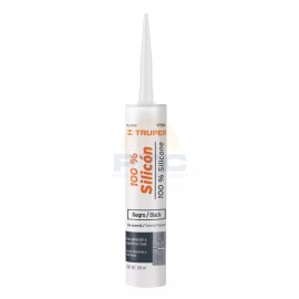 Truper SIL-100N 280 ml 100% silicone black sealant