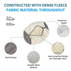 Trainers Wash Bag - Protect Your Trainers & Washing Machine - Durable Wash Bag for Trainers, Shoes & Delicates - Fits Shoe Sizes 7-11 (38-46cm) (White, Pack of 1)