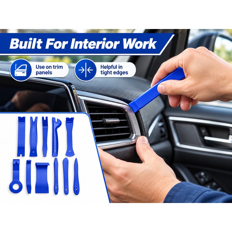 5/11/19-Piece Car Trim Removal Tool Set – Clip Pliers, Fastener