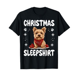 Norwich Terrier Dog Nightgown Pajama Christmas Sleepshirt T-Shirt