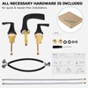 PARLOS 2-Handle Widespread Waterfall Roman Bathtub Faucet Tub Filler with