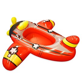 ADEPTNA Kids Inflatable Swimming Pool Boat Float - Fun Water Ride-On Beach Lounger for Summer Holiday (PLANE)