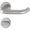 Hoppe Paris Door Handle Set with Rosette WC, Stainless Steel