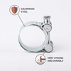 SKIR'CO (Pack of 2) Reinforced Hose Clips 26-28mm Galvanised Steel