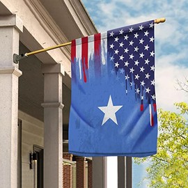 PERFECTMEN Flags Somalian American Flag Friendship USA Somalia Root House Flag (29.5" x 39.5")-USA Flags Premium Polyester-Decorative Indoor Outdoor Flag