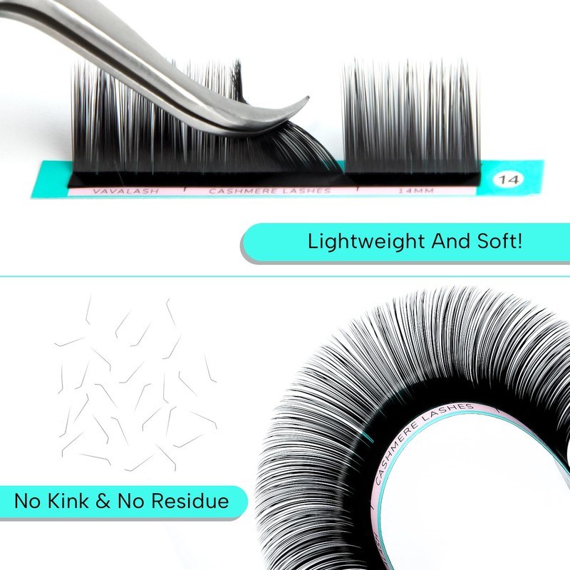 VAVALASH Cashmere Eyelash Extensions 0.03/0.05/0.07/0.15 Premium Lashes B L J