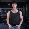 UPIQNG Men's Double Blet Fitness Vest (XL) Black
