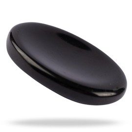 Black Obsidian Worry Stone for Anxiety Relief – Polished Thumb Stone for Meditation, Stress Relief & Healing – Pocket Sized Crystal for Chakra Balancing & Spiritual Gift for Women & Men